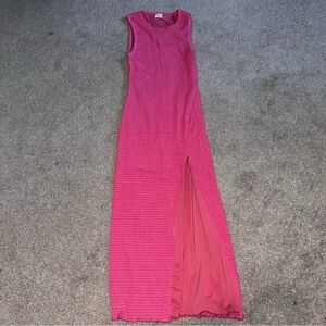 Aritzia Wilfred Fuchsia Sleeveless Maxi Dress